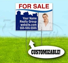 FOR SALE REALTOR CUSTOM 18x24 Yard Sign WITH STAKE Bandit USA REALTY REAL ESTATE