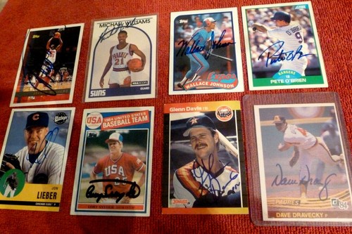 Lot of 50 Signed George Foster, Rick Mahorn Baseball, Basketball Cards etc. - Picture 2 of 8