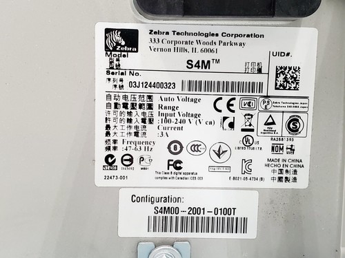 Zebra Stripe S4M USB Serial Thermal Label Printer S4M00-2001-0100T - Picture 7 of 7