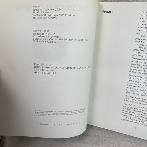 The Structure of Matter 1974 Chemistry Text Middle School by James McDowell - Bild 5 von 10