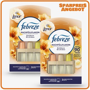 2x Febreze 3Volution 20ml Goldene Orchidee Nachfüllflakon - Sparpreis