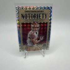 2024 Panini Mosaic Christian McCaffrey Notoriety Silver Mosaic Prizm #9 49ers