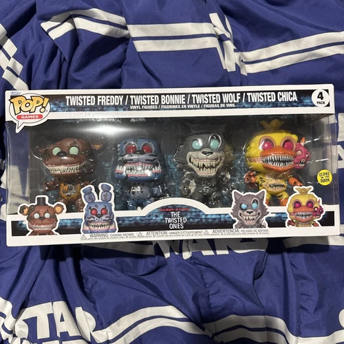 Funko Pop Five Nights at Freddy's Twisted Ones 4 Pack GLOW Chica Bonnie Freddy!