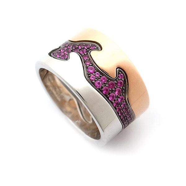 ジョージジェンセン　フュージョンリング　PG ジョージジェンセンフュージョンリング スリーカラー ダイヤ