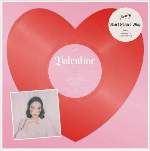 Laufey Record Store Exclusive Heart Shaped Vinyl Valentine Red Pink Record #1428 - Picture 4 of 4