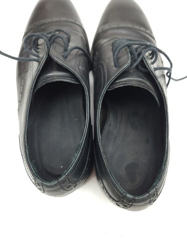 Cole Haan Grand OS Mens US 7 M Black Leather Cap Toe Brogue Oxfords Dress Shoes - Picture 8 of 11
