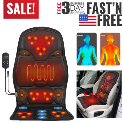 #ad #ad Back Massage Seat Cushion Heated Back Neck Body Massager Cushion Chair Car Seat $25.95