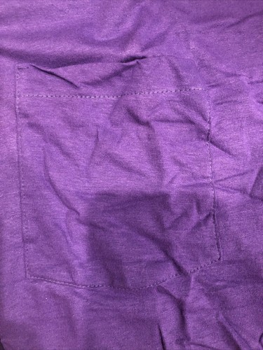 VTG 1980s Fruit Of The Loom USA Single Stitch Pocket Blank T-Shirt Purple. XL - Picture 2 of 8