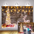 Christmas Backdrop Rustic Wood Wall Gold Glitter Christmas Photo Background
