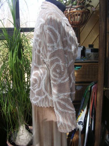 SELTENE VINTAGE SANDY STARKMAN DICKE BAUMWOLLE CHENILLE JACKE - Bild 3 von 6