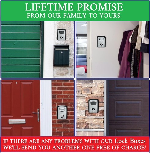 Durable Outdoor Key Lock Box with Adjustable Code – Wall Mount Security Solution - Picture 9 of 11