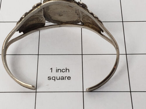 Indianer NA Armband Vintage Sterling Malachit Größe 6 Manschette E Spencer Navajo - Bild 7 von 10