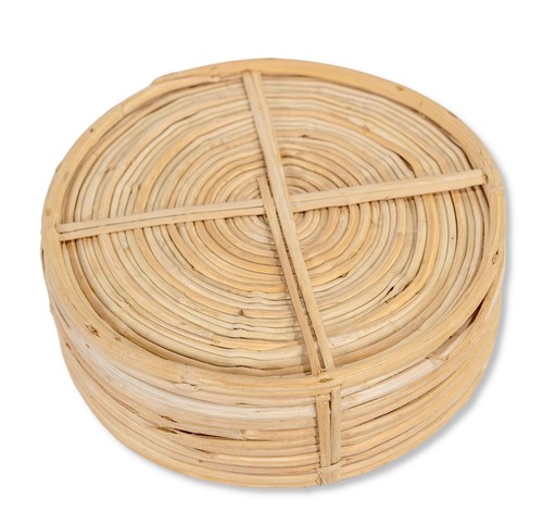Cesto in rattan vaso o ciotola rotonda con inserto vaso da fiori conservazione intrecciata - Foto 5 di 13