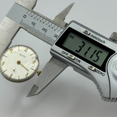 23.5mm Rotary Mens Peseux 320 Manual Wind 15 Jewels Watch Movement PARTS REPAIR - Picture 14 of 14