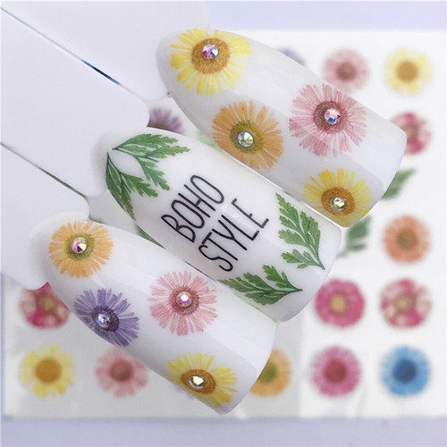 1 Sheet Flower Water Transfer Slider Manicure Nail Art Decoration Nail Sticker - Bild 5 von 20