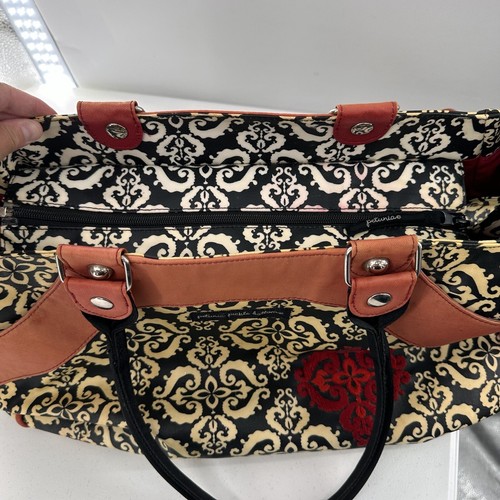 Petunia Pickle Bottom Wistful Weekender Diaper Bag tote Fez Embroidered Read a - Picture 16 of 24