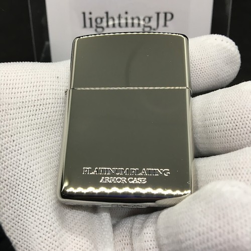 Accendino Zippo Armor placcato platino titanio argento logo laterale incisione Giappone - Foto 13 di 24
