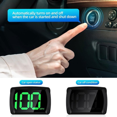 Universal Smart Car Digital GPS Speedometer HUD Head Up Display MPH Speed HD - Picture 3 of 10