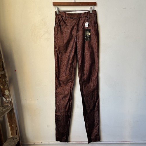 Vintage Gucci Tom Ford Era Gr. 38 Made In Italy Metallic Braun Lurex 1997 - Bild 2 von 4
