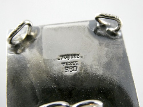 Vintage Taxco Mexico 980 Silber Shadowbox Matador Bolokrawatte Moguez signiert 16,3 g - Bild 7 von 17