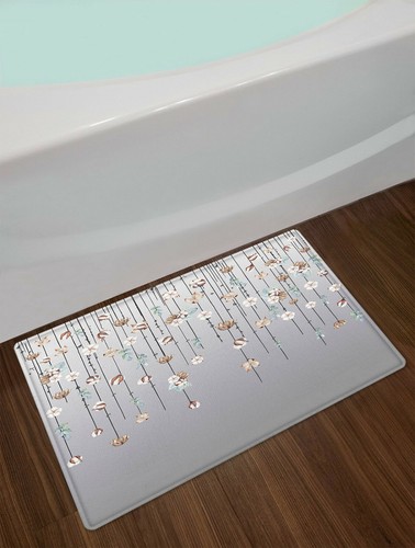 Farmhouse Sagging Cotton Green Leaves Shower Curtain For Bathroom Decor w/ Hooks - Bild 3 von 16