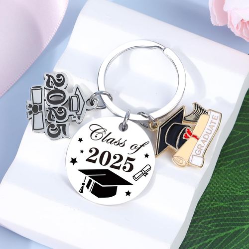 2025 Graduation Keychain for College High School Graduates - Inspirational Gift - Picture 4 of 12
