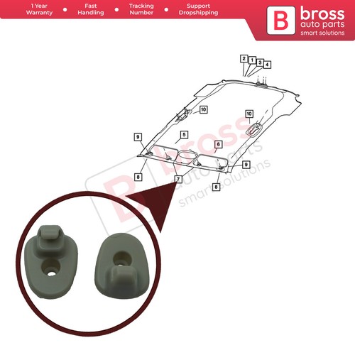 2 pz clip visiera solare 1AR26BD1AA per Jeep Liberty 2005-2012 Dodge Nitro 08 12 - Foto 10 di 10