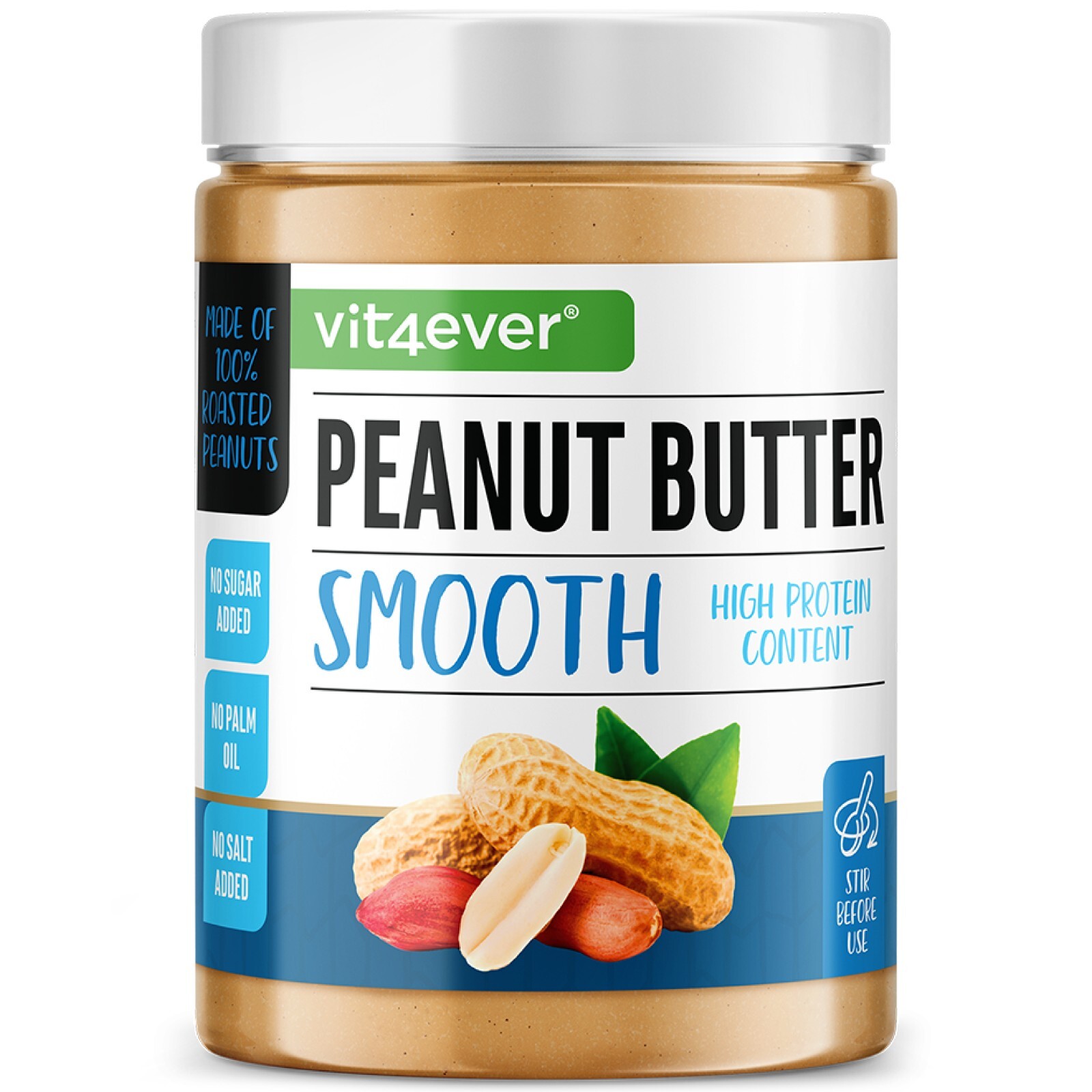 Erdnussbutter - 1Kg / 1000g o. Zusätze (V) 2 SORTEN - 100% geröstete Erdnüsse