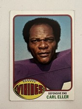 CARL ELLER MINNESOTA VIKINGS 1976 TOPPS #105 "VIKINGS LEGEND" HALL OF FAMER