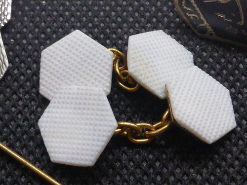 LOT VINTAGE CUFFLINKS TIE TACKS PINS SHIRT STUDS SOME SILVER INC CONCORDE ETC - Bild 7 von 16