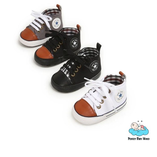 Klassische Canvas weiche Sohle rutschfeste atmungsaktive Babyschuhe