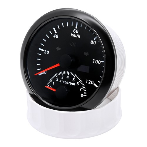 85MM Black GPS Speedometer 120KM/H with Tachometer Gauge Waterproof for Boat Car - Picture 9 of 13