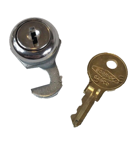 NEW BOBRICK 263-39 REPLACEMENT LOCK & CAT 74 KEY for B-263 PAPER TOWEL DISPENSER - Picture 1 of 7