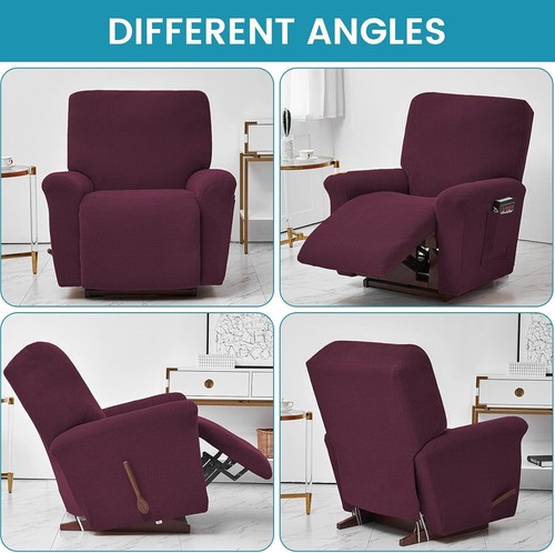 Recliner Cover Stretch Recliner Slip Covers Jacquard Armchair Chair Covers - Picture 37 of 71