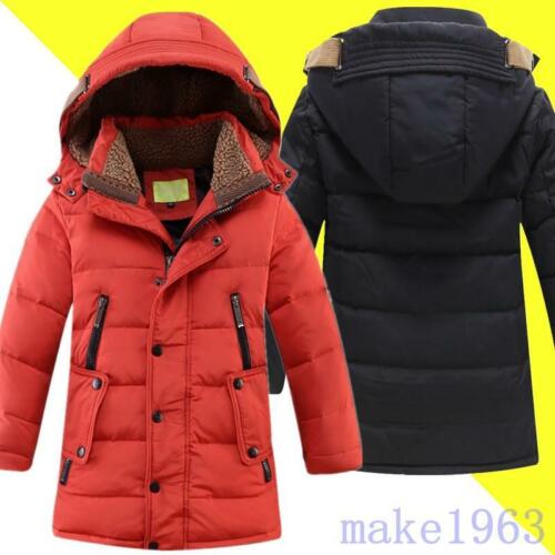 Boys size Hooded Coat Duck Down thicken Jacket Long Parka Warm Winter Outwear - Picture 2 of 25