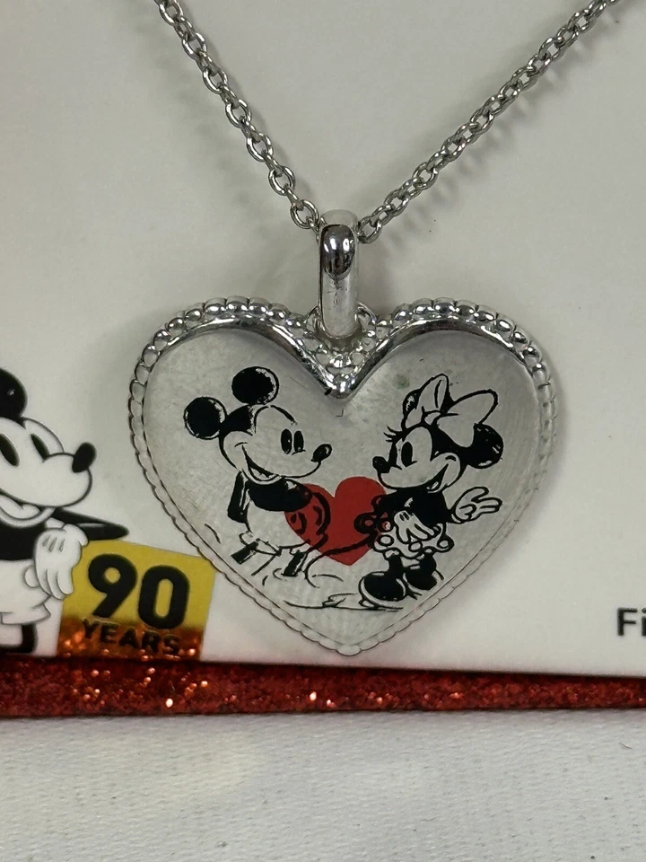 Disney Mickey Mouse Original 90 Years Anniversary Necklace Silver Plated Girl - Image 3 of 4