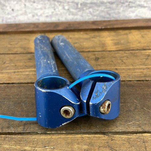 Vintage Control Tech Control Stix Bar Ends MTB Blue Anodized 90s Extension A4 - Picture 2 of 8