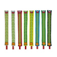 Double Sided Embroidered Golf Alignment Stick Cover Golf Stick Protect Headcover