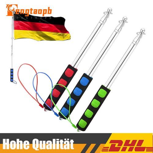 Teleskop Fahnenmast Fahnenstange Flaggenstange Teleskopstange Mast Fahnenmast DE - Bild 1 von 13
