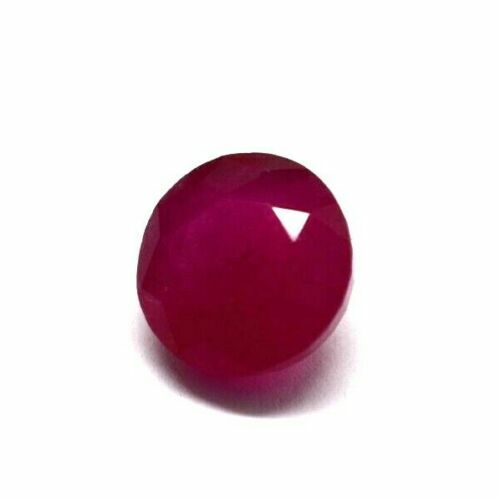 8-10 CT Red Bixbite Beryl Natural Round Cut GGI Certified Loose Gemstone - Picture 2 of 4