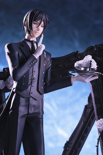 Anime Negro Mayordomo Sebastian Michaelis Ajedrez Marco de Fotos Modelo Figura Juguete Regalo - Imagen 13 de 20