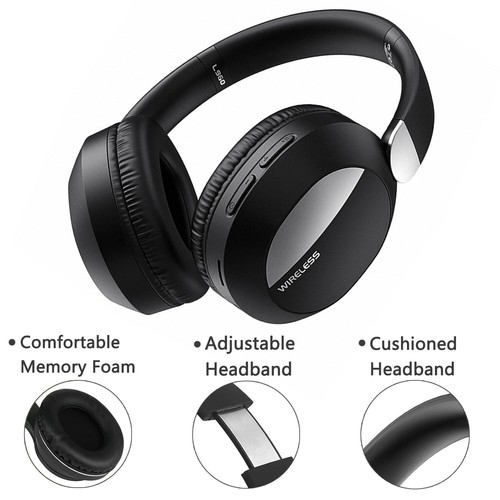Bluetooth 5.1 Wireless Headset With Noise Cancelling Mic For Phones PC Laptop - Picture 27 of 31