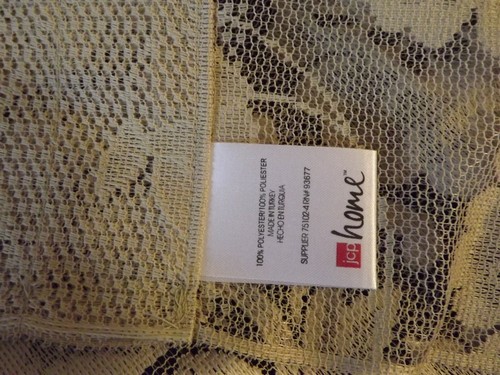 NEW JCPENNEY LACE ASCOT VALANCES u choose MAUVE or LINEN SCALLOPED HEM NIP - Picture 24 of 29