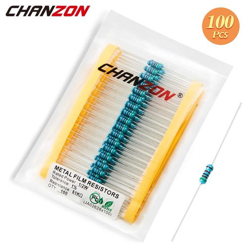 100Pcs 1/2W 1/2 Watt 0.5W 1% Metal Carbon Film Resistor Resistance 1ohm - 1M ohm - Picture 78 of 90