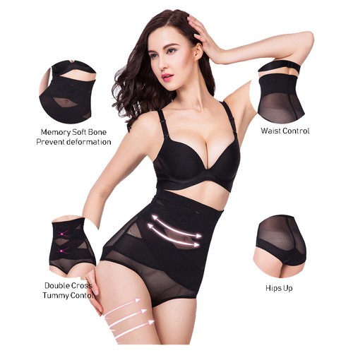 Women High Waist Tummy Waist Control Slimmer Shaper Knickers Brief UK 6-14 6199 - Picture 1 of 8