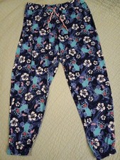 Unisex Youth Large 12/14 Disney Blue Stitch Lounge Pants