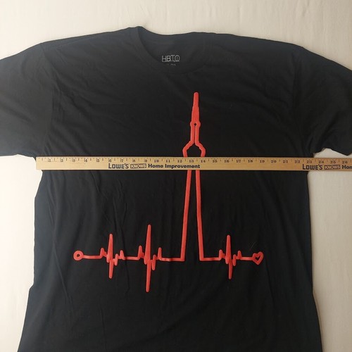 Men's T-Shirt Graphic Music Heart Beat Short Sleeve Crew Neck XL Graphics - Imagen 4 de 5