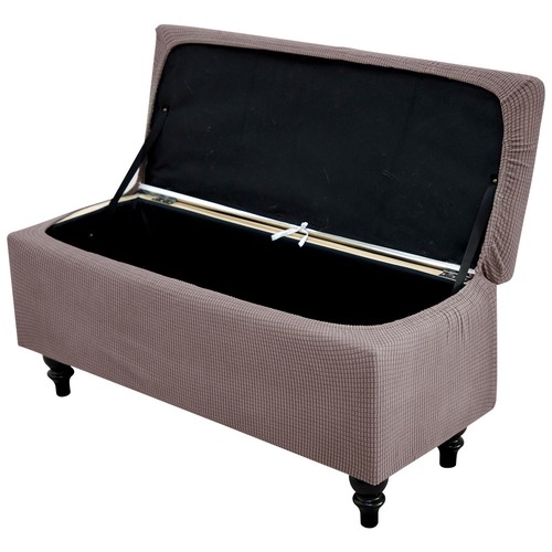 Stretch Footstool Cover Stool Ottoman Protector Storage Sofa Slipcover Rectangle - Picture 8 of 10