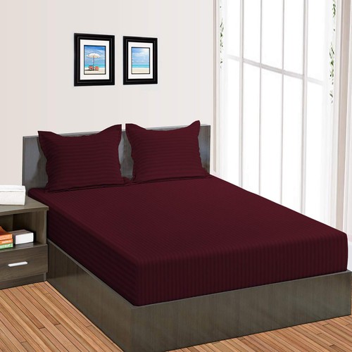 Egyptian Cotton 1000TC Branded Fitted Sheet+2 Pillow Case Emperor All Stripes - Foto 12 di 97