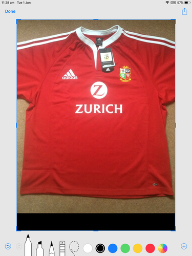 BNWT New Mens Adidas British & Irish Lions Large L Lg Rugby Union Shirt 2005 - Picture 2 of 3
